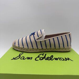 Sam Edelman Kathleen Loafer Flat Cobalt Stripe Women’s 9.5 Espadrille